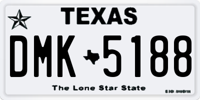 TX license plate DMK5188
