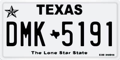 TX license plate DMK5191