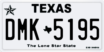 TX license plate DMK5195