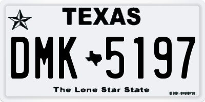 TX license plate DMK5197