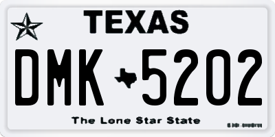 TX license plate DMK5202