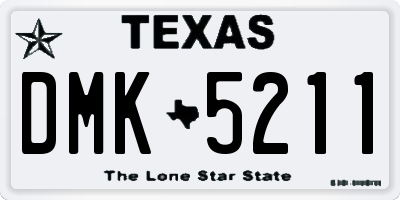 TX license plate DMK5211