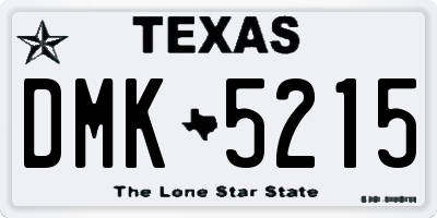 TX license plate DMK5215