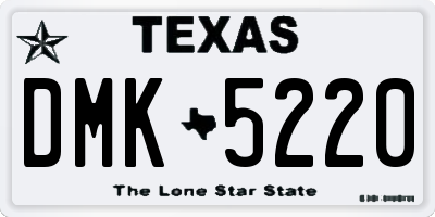 TX license plate DMK5220