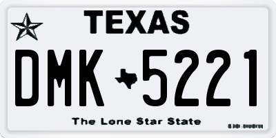 TX license plate DMK5221