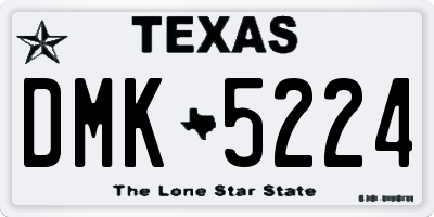 TX license plate DMK5224