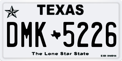 TX license plate DMK5226