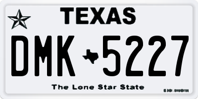 TX license plate DMK5227