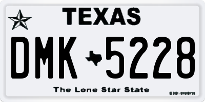 TX license plate DMK5228