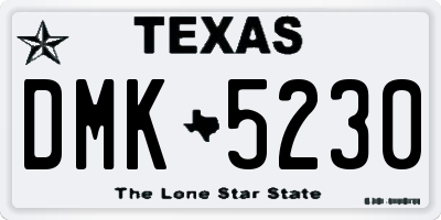 TX license plate DMK5230