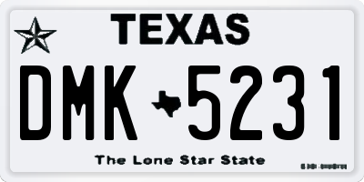 TX license plate DMK5231