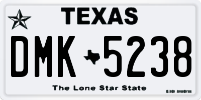 TX license plate DMK5238