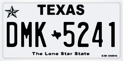 TX license plate DMK5241