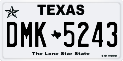 TX license plate DMK5243