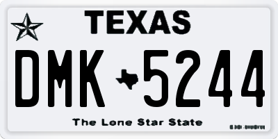 TX license plate DMK5244