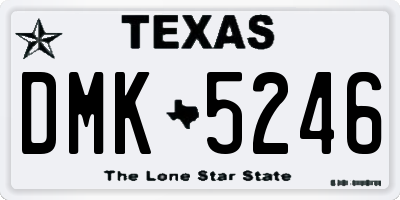 TX license plate DMK5246