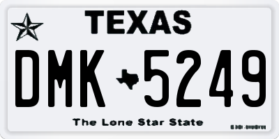 TX license plate DMK5249