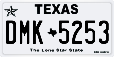 TX license plate DMK5253