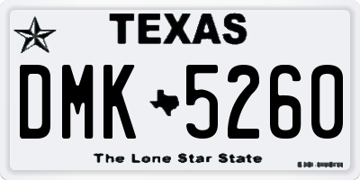 TX license plate DMK5260