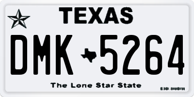 TX license plate DMK5264