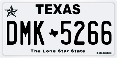 TX license plate DMK5266
