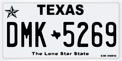 TX license plate DMK5269