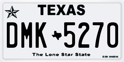 TX license plate DMK5270