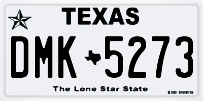 TX license plate DMK5273