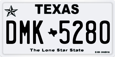 TX license plate DMK5280