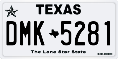 TX license plate DMK5281
