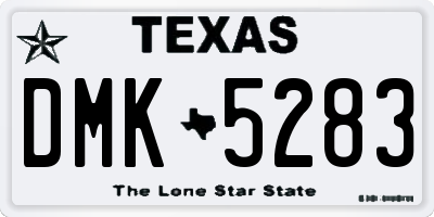 TX license plate DMK5283