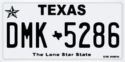 TX license plate DMK5286