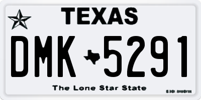 TX license plate DMK5291