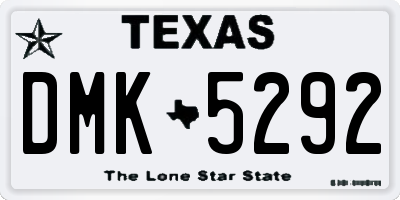 TX license plate DMK5292