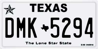 TX license plate DMK5294