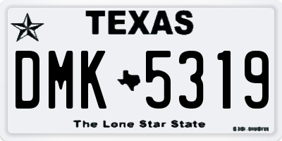 TX license plate DMK5319