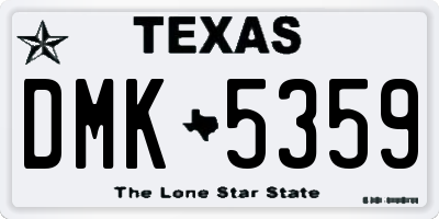 TX license plate DMK5359