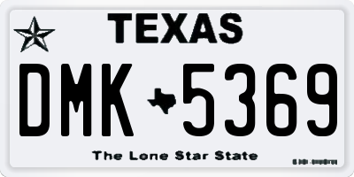 TX license plate DMK5369