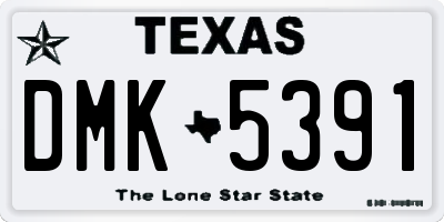 TX license plate DMK5391