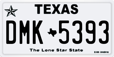 TX license plate DMK5393