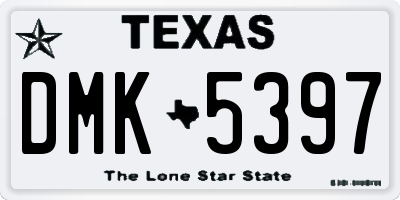 TX license plate DMK5397
