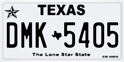 TX license plate DMK5405