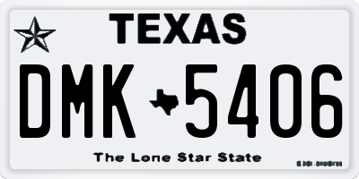 TX license plate DMK5406
