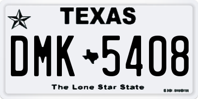 TX license plate DMK5408
