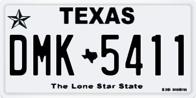 TX license plate DMK5411