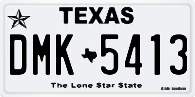 TX license plate DMK5413