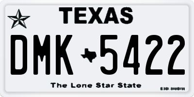 TX license plate DMK5422