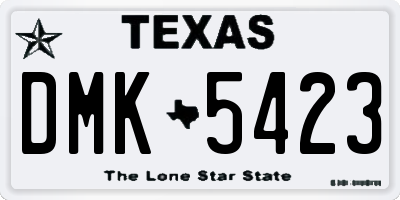TX license plate DMK5423
