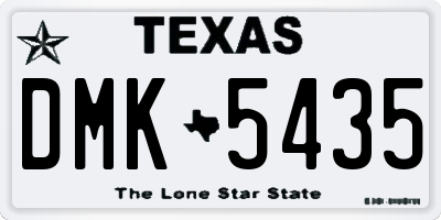 TX license plate DMK5435