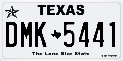 TX license plate DMK5441